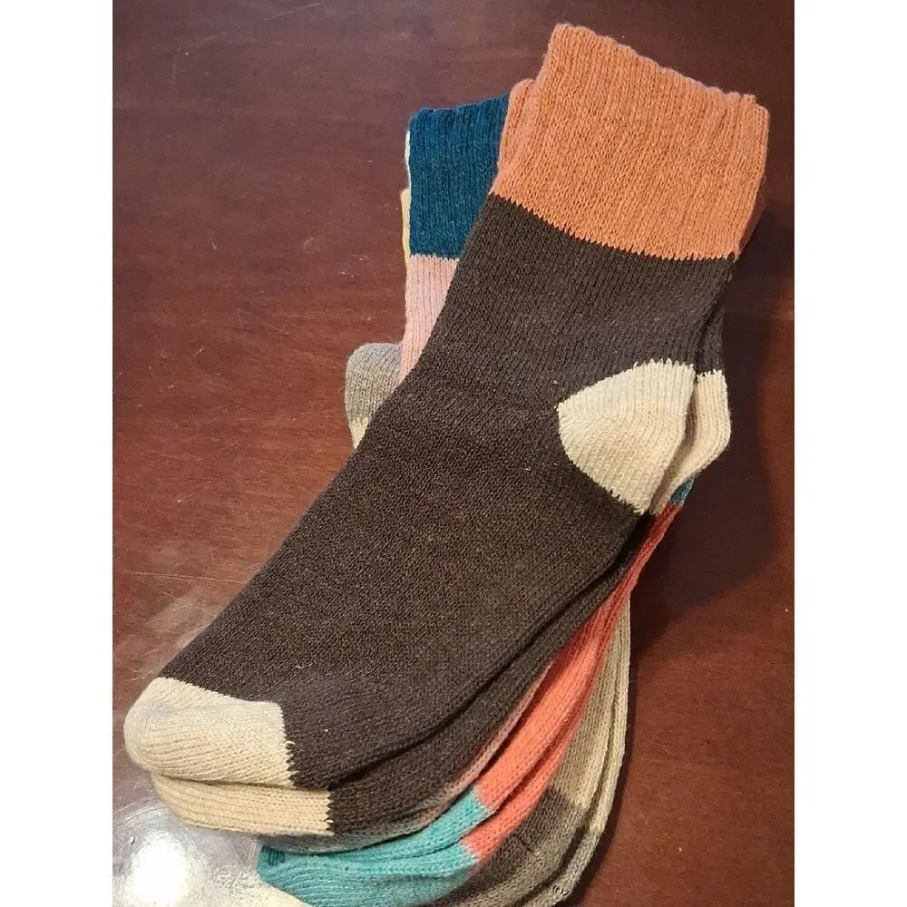 5 Pairs Womens Wool Blend Socks 5-9 New